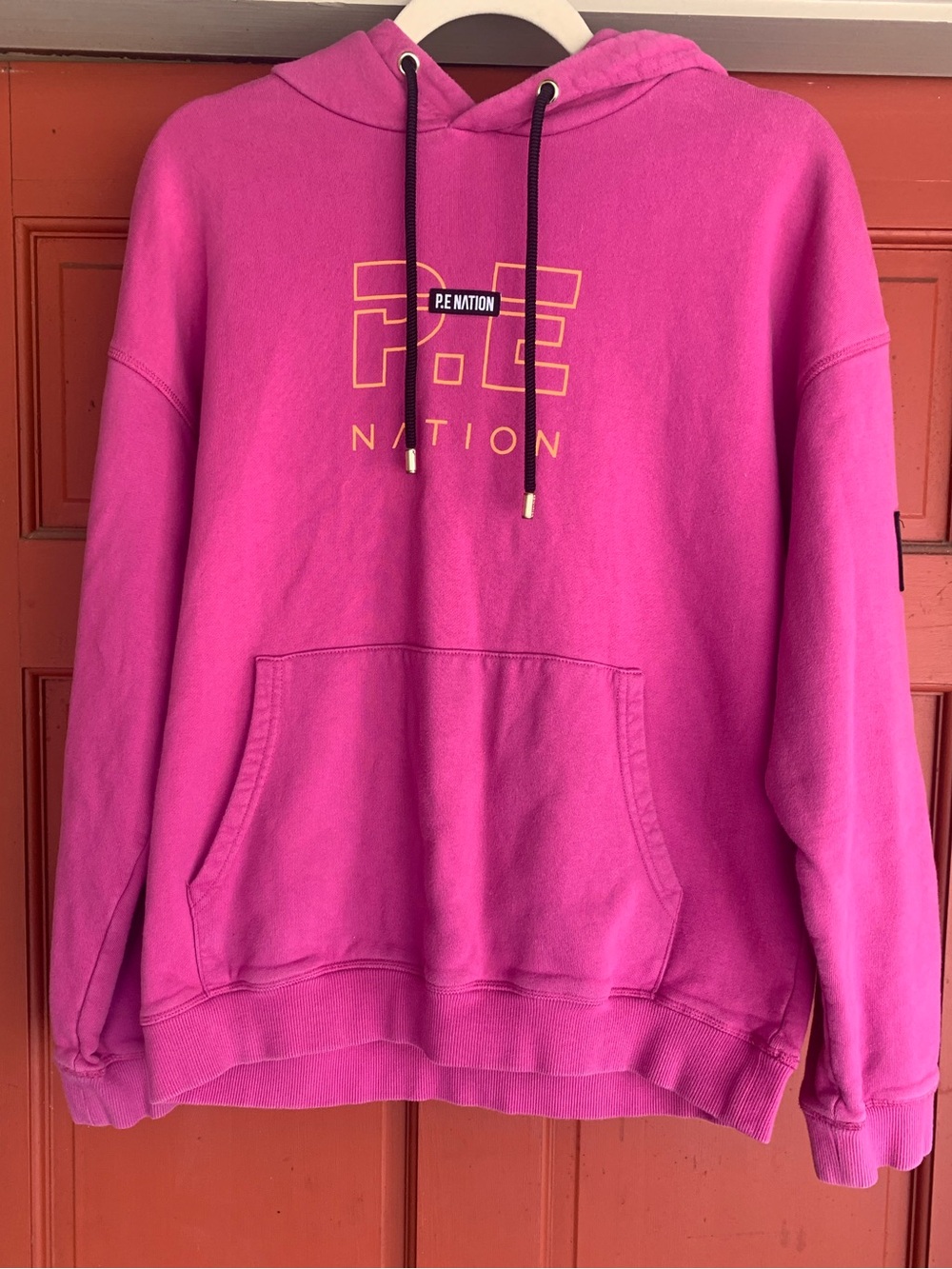 P.E Nation Pink Heads Up Logo Hoodie Sweatshirt